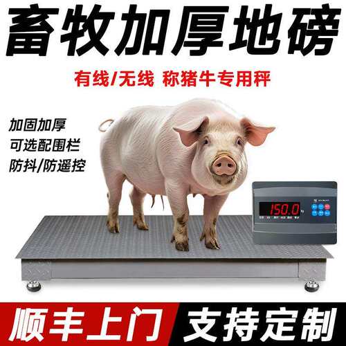 上海耀华加厚畜牧地磅电子秤称牛称猪3吨防遥控防抖高精度地磅秤