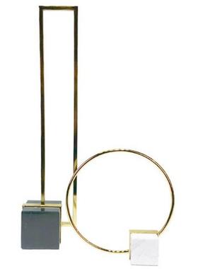 黑金白色大理石方形圆形几何创意摆件现代简约样板房售楼美间饰品