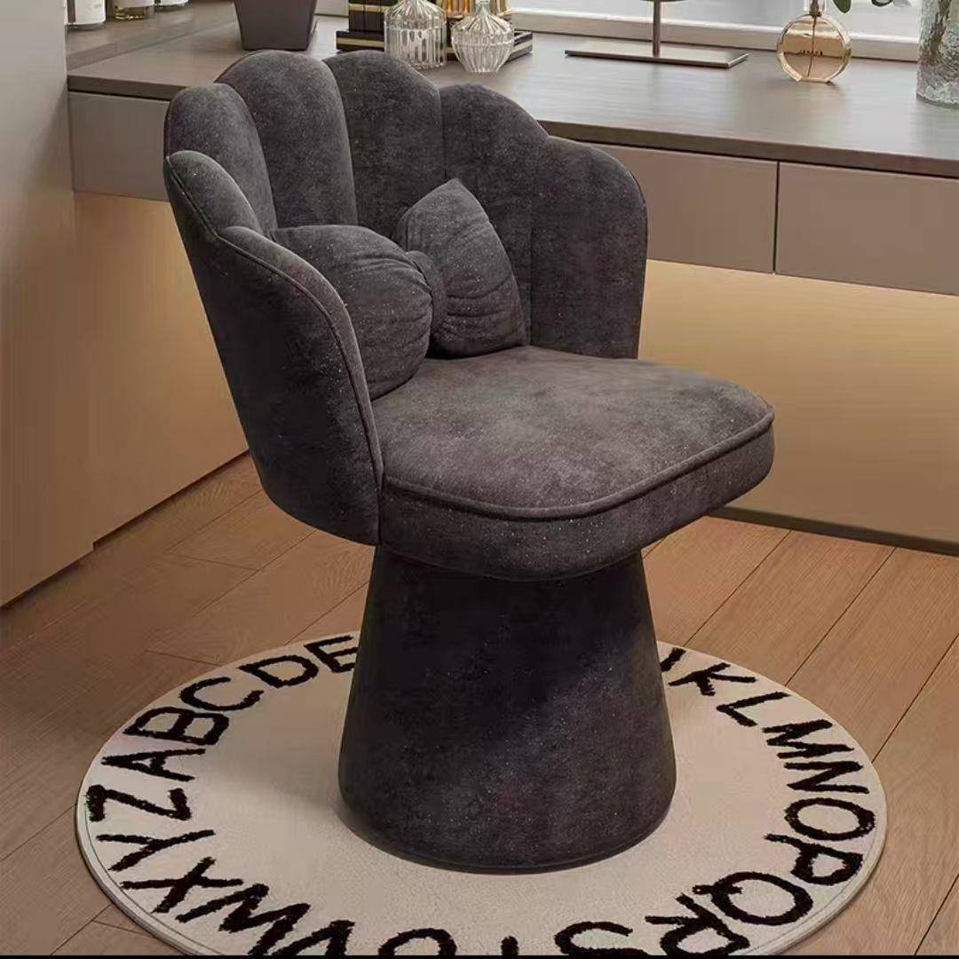 新款轻奢化妆蝴蝶家用卧室法式旋转梳妆台现代椅子高级简约美甲