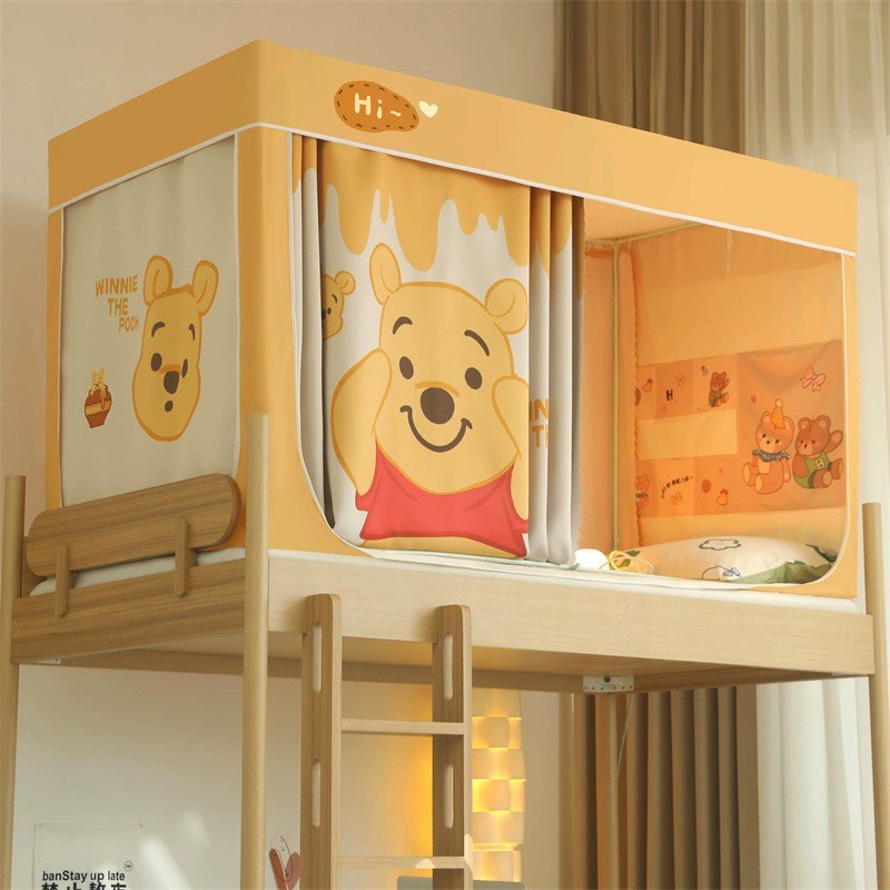 A类强遮光大学生宿舍床帘蚊帐一体式寝室单人上P下铺床幔加厚支架