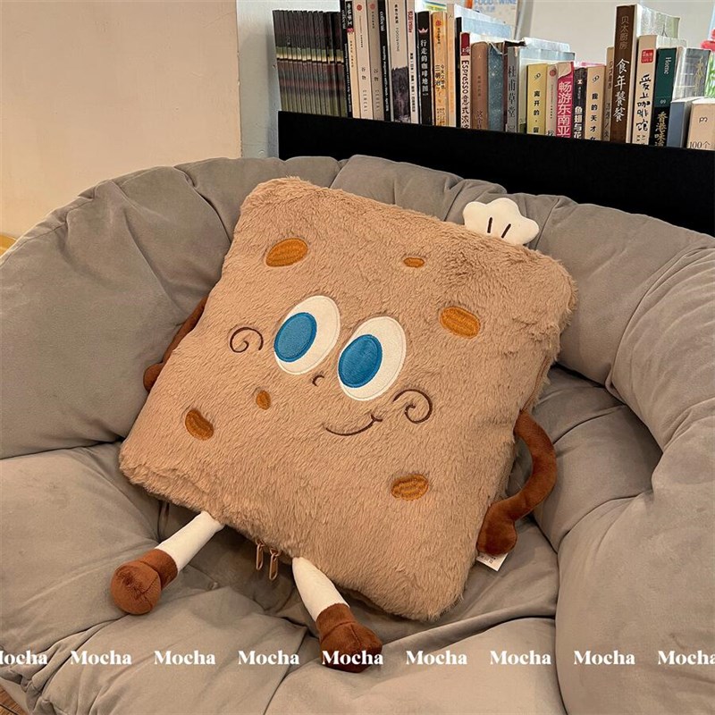 可爱芝士抱枕被子两用办公室午睡枕头G空调毯子二合一车载靠背垫