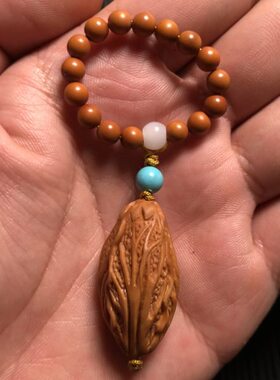 指环戒指女尖籽籽捻白菜吊坠单南红橄榄核雕刻橄榄手文玩男指环跑