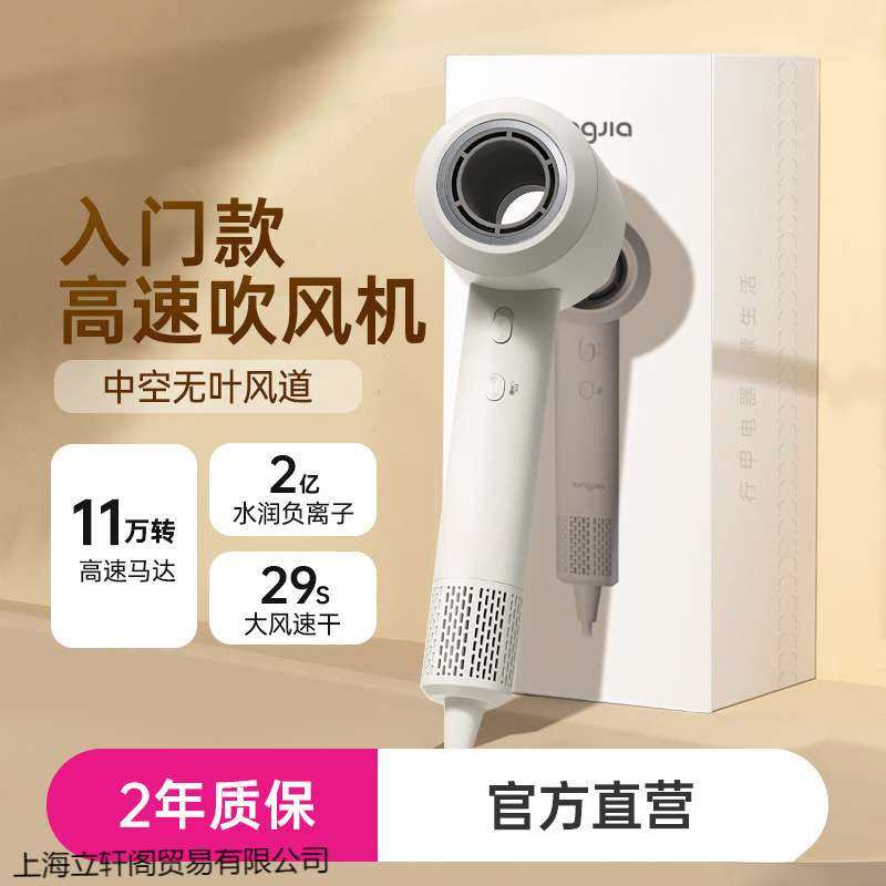 2025新款高速电吹风机家用大功率负离子护发中空无叶速干风筒吹风