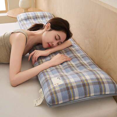 双人床长枕芯双人枕头双人长枕头成人家用亲子加长款高低枕一米八