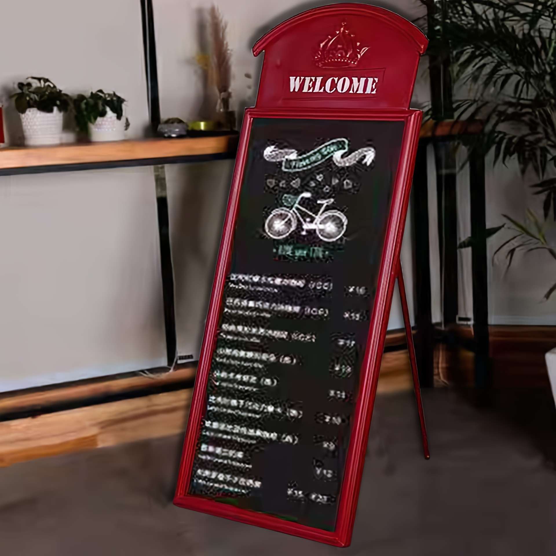 铁艺立式小黑板咖啡店铺店门口用创意广告板手写价格可立式可挂式