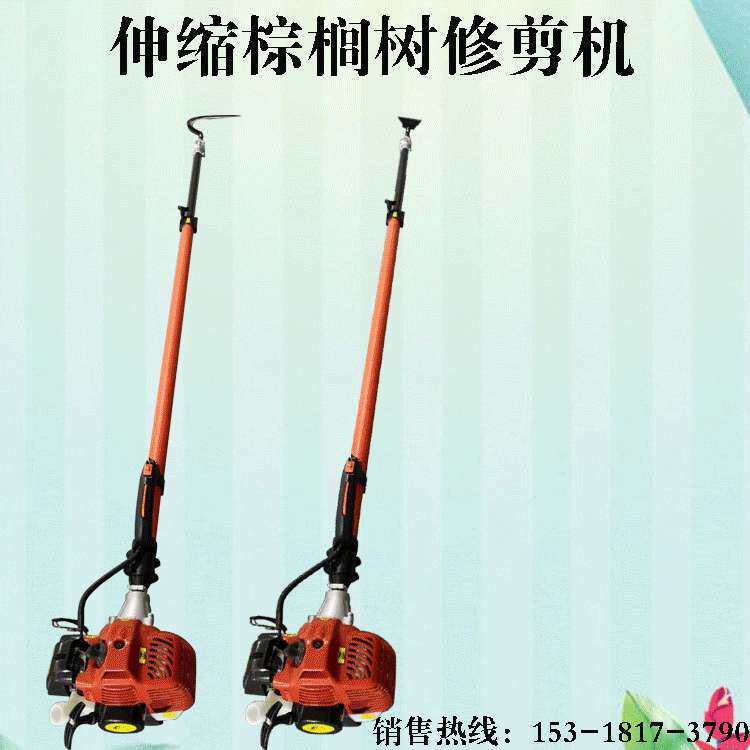 椰子树棕榈树收获修理工具 伸缩加长杆棕榈机 园艺工具伸缩高枝锯