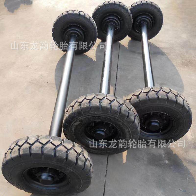 厂家供应全套 轴承钢圈配套 各种轮胎轮毂车桥总成 实心充气配套