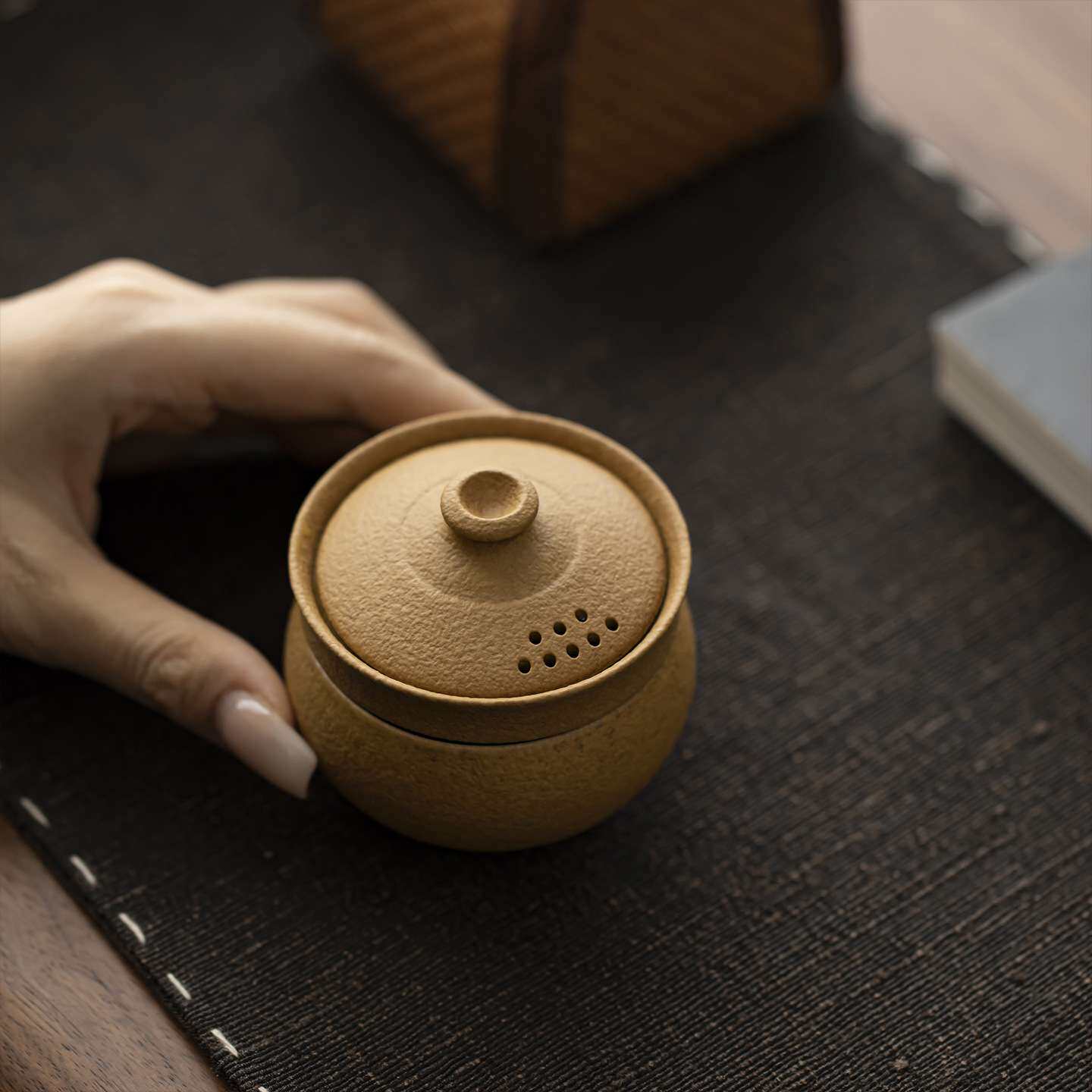 工位喝茶一人饮旅行茶具一壶一杯便携式泡茶壶户外单人迷你快客杯