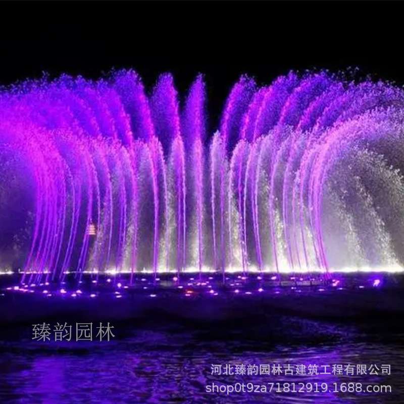 大型音乐喷泉程控数字水池水景喷泉人工湖音乐喷泉全套设备厂家
