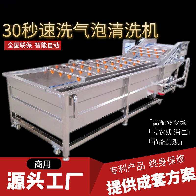 洗菜机商用中央厨房水果蔬菜清洗高压喷淋去农残多功能气泡清洗机