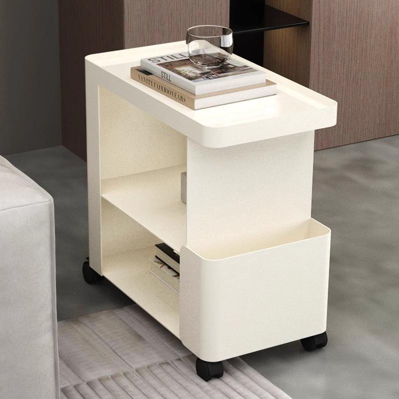 奶油风轻奢沙发边几床头柜窄款家用床头置物架新款床边柜网红角几