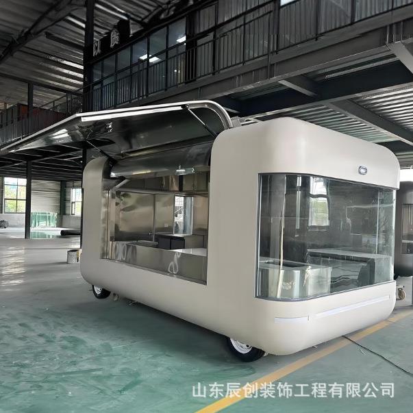 网红咖啡奶茶售卖车移动特色特色小吃餐车夜市摆摊烧烤炸串摊位车