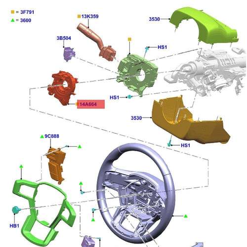 1332387 4M5T14A664AC 1763646 4M5T14A664AB 适用福特经典福克斯