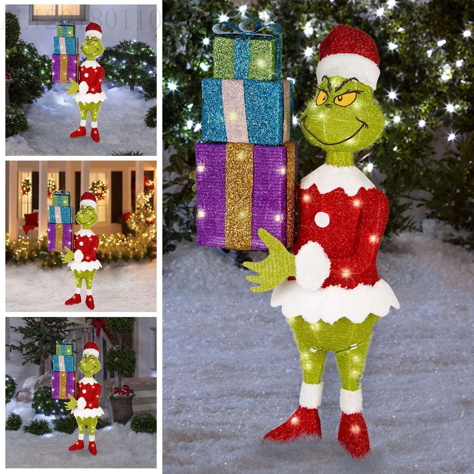 Grinch place decoration 圣诞节亚克力格林奇庭院装饰户外地插