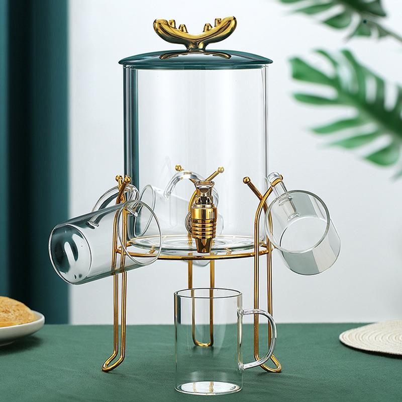 泡酒玻璃瓶带龙头可乐桶自助商用饮料桶果汁罐玻璃瓶酒坛冷水桶