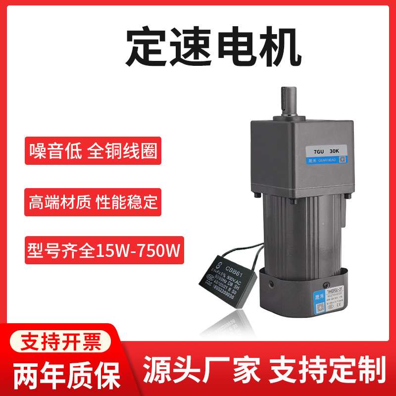 定速电机220v齿轮定速马达15w-400W单相三相微型交流齿轮电机厂家