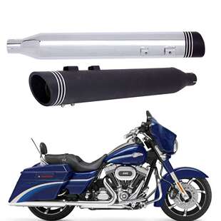 适用哈雷排气管 马蹄声双边 改装路王公路滑翔 尾罩可更换95-22