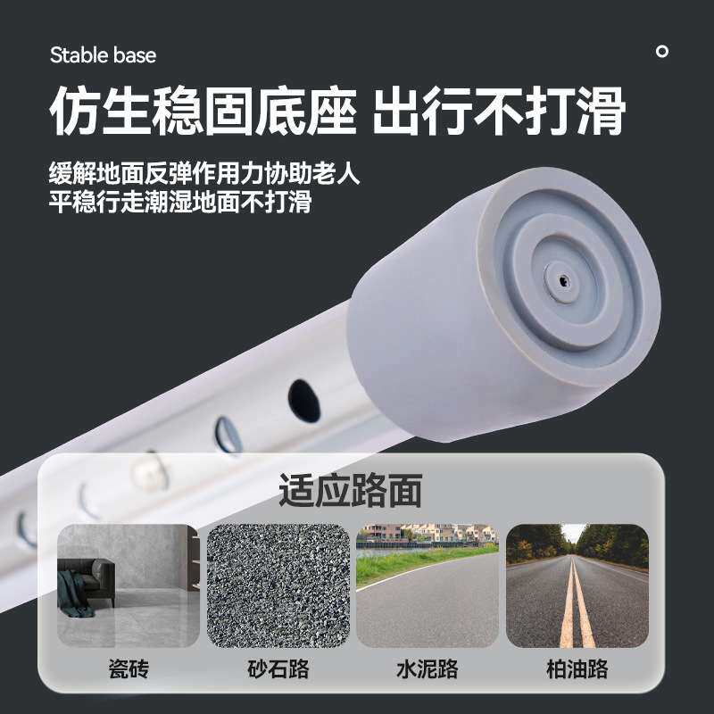 铝合金可坐助步器防滑四脚保健可折叠助行器代步摔倒学步带轮