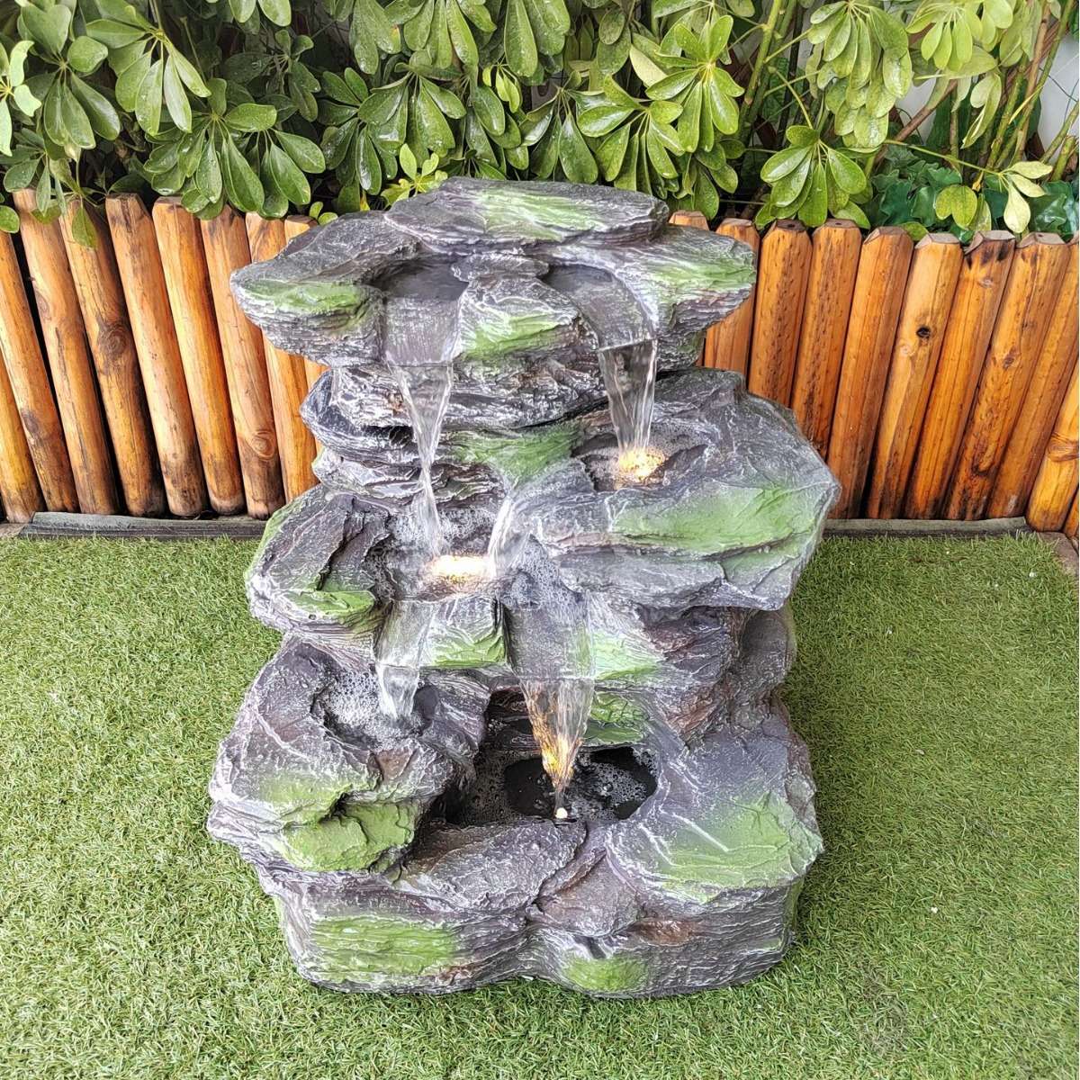 假山流水园林工艺品喷泉流水家庭花园庭院流水摆件装饰水景造-5