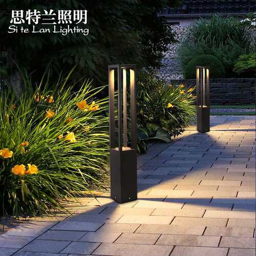 户外防水方形简约LED草坪灯庭院别墅花园林民宿公园地插式草地灯