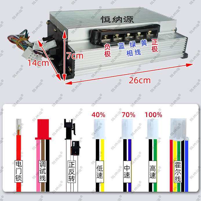 60v72v2200w外置泵无刷电机控制器总成电动叉车双向液压动力单元