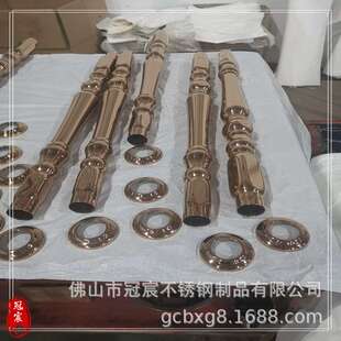 广东不锈钢花瓶柱生产厂 葫芦形循环楼梯配件 201异型葫芦柱