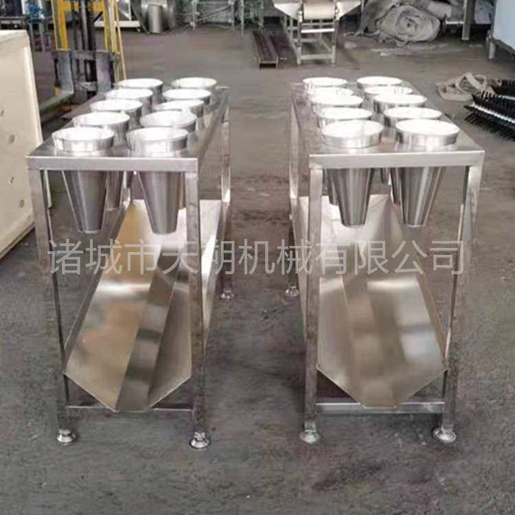 控血器鸡鸭鹅自动沥血池家禽屠宰多锥筒集血池手推旋转鸭血收集器