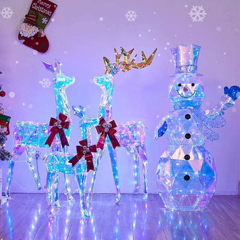 跨境圣诞节炫彩发光铁艺麋鹿带灯雪人商场酒店场景布置圣诞鹿摆件,3C数码配件,USB灯,淘宝优惠券,粉丝福利购,淘宝优惠卷