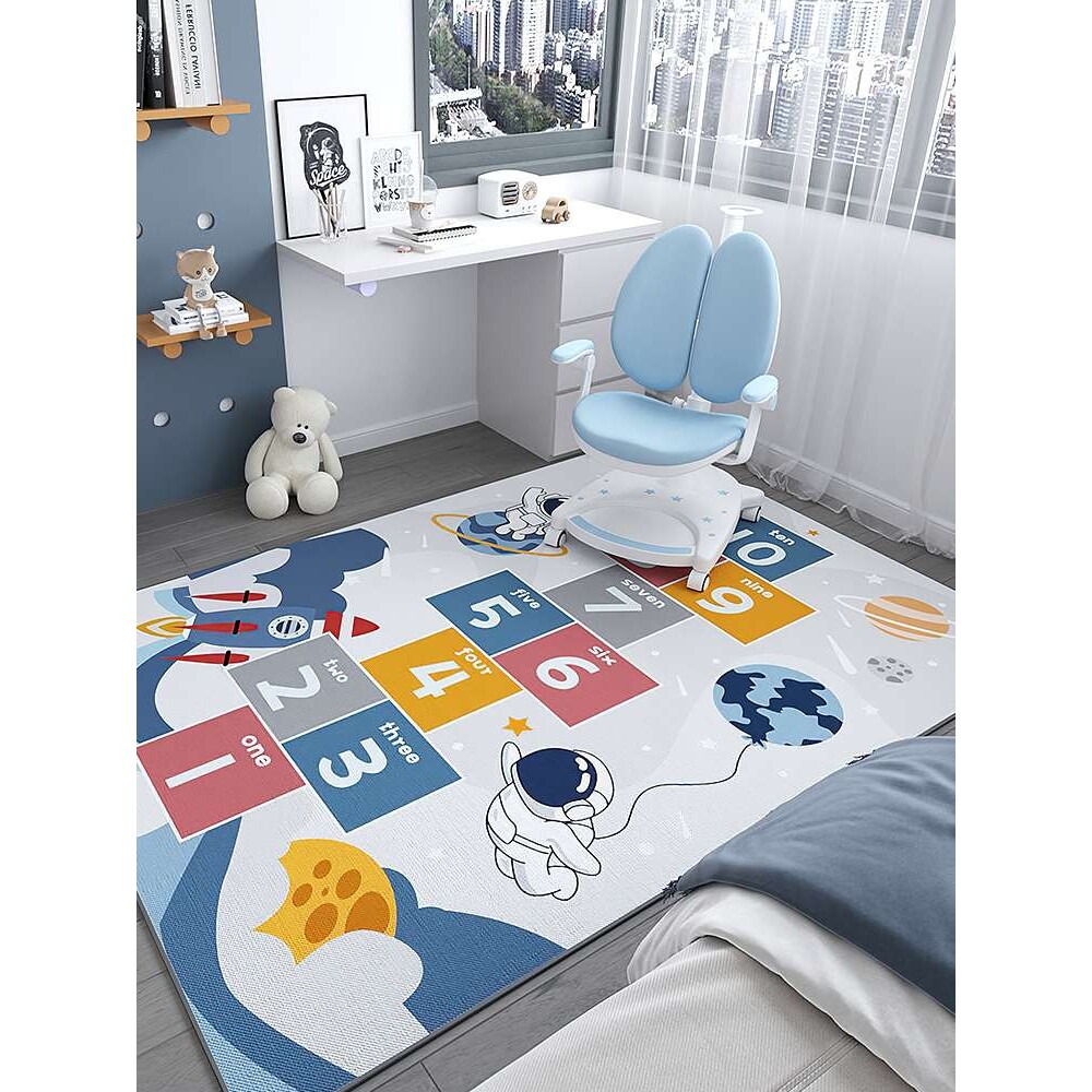 儿童地毯电脑椅子防滑地垫阅读区书房书桌隔音垫客厅卧室床边垫子