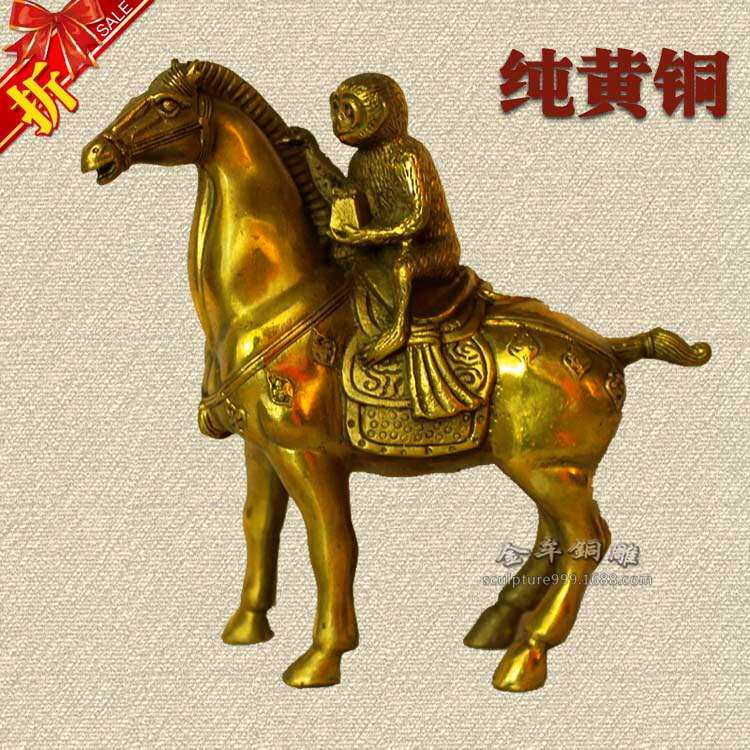 官印马上封侯铜摆件 E款马上猴金属家居 铜工艺品
