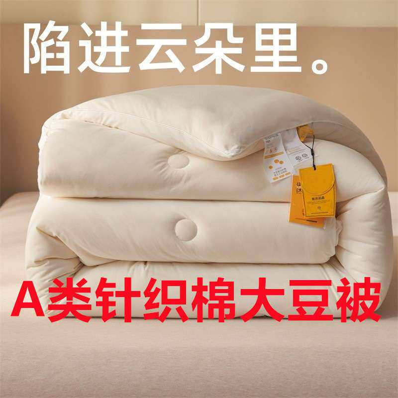 a类母婴级针织棉大豆冬被春秋被加厚保暖被芯亚马逊跨境儿童被子