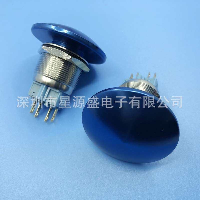 25MM 蘑菇头按钮 不锈钢按钮开关 大头按钮开关 汽车改装开关 拍
