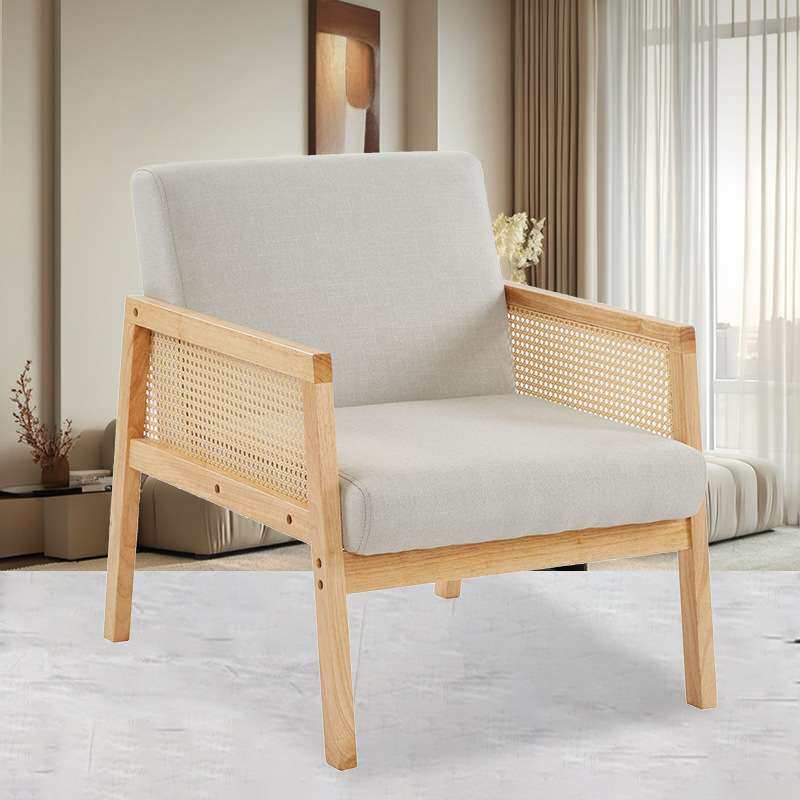 单人沙发椅美式舒适现代客厅高端休闲椅老虎椅实木简约懒人沙发椅