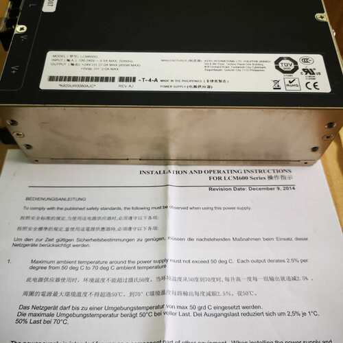 雅特生Artesyn Astec 600W开关电源 48V直流稳压电源 LCM600W
