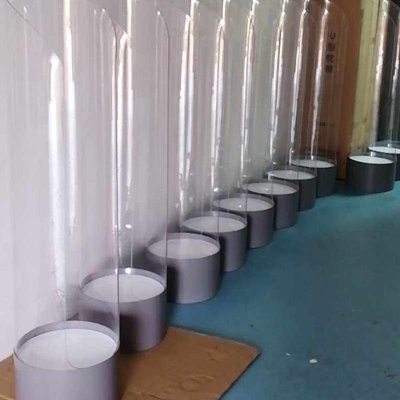 亚克力飞机枕头展示架 U型枕护颈枕陈列货架 飞机旅行圆形枕桶