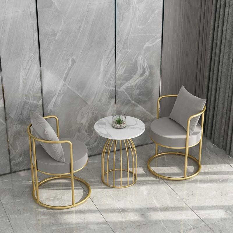 阳台小桌椅三件套奶茶店美甲洽谈套装户外沙发椅茶几组合餐桌椅