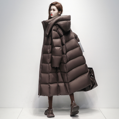 轻户外鹅绒羽绒服女过膝长款