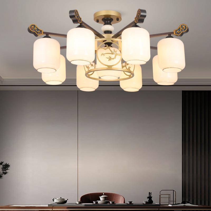 新中式吊灯客厅现代简约中国风禅意餐厅LED卧室2023新款别墅酒店