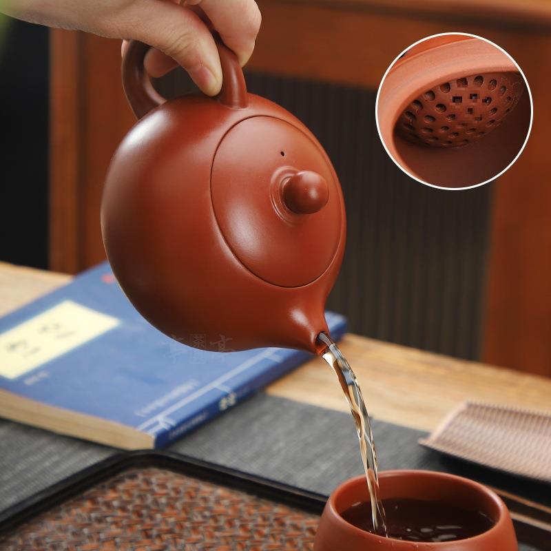 R^原矿紫砂凤鸣壶家用单壶半手工大口倒把凤鸣西施壶200c容泡茶壶