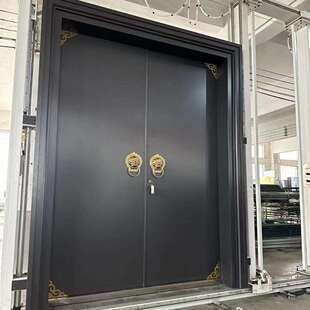 6MM铝板现代简约新中式入户门豪宅大门庭院入户铸铝装甲门安全门