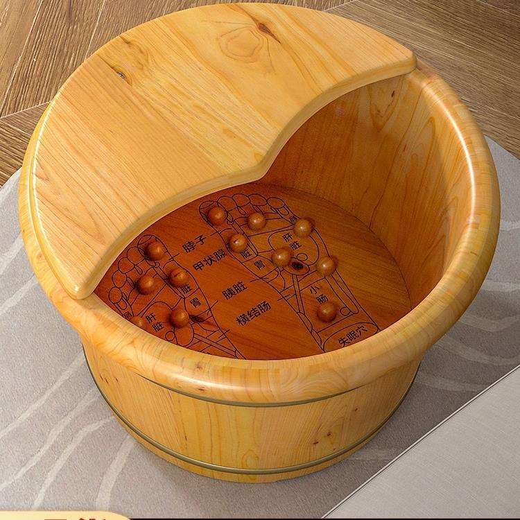 泡脚桶木桶家用足浴盆实木洗脚桶保温泡脚桶木质养生按摩洗脚木盆