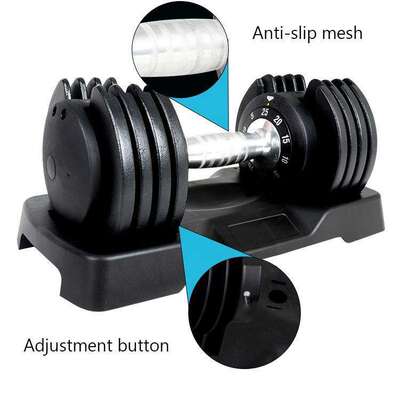 健身房训练举重健身自动 25KG可调节哑铃