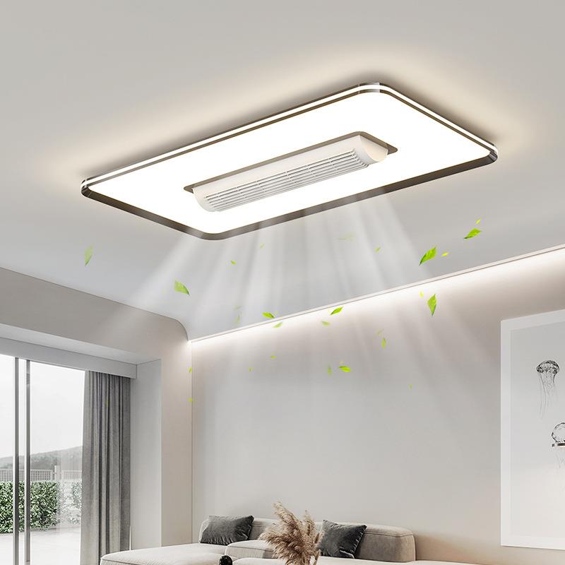 无叶风扇灯客厅灯现代简约2024年新款护眼卧室吸顶吊扇灯中山灯具