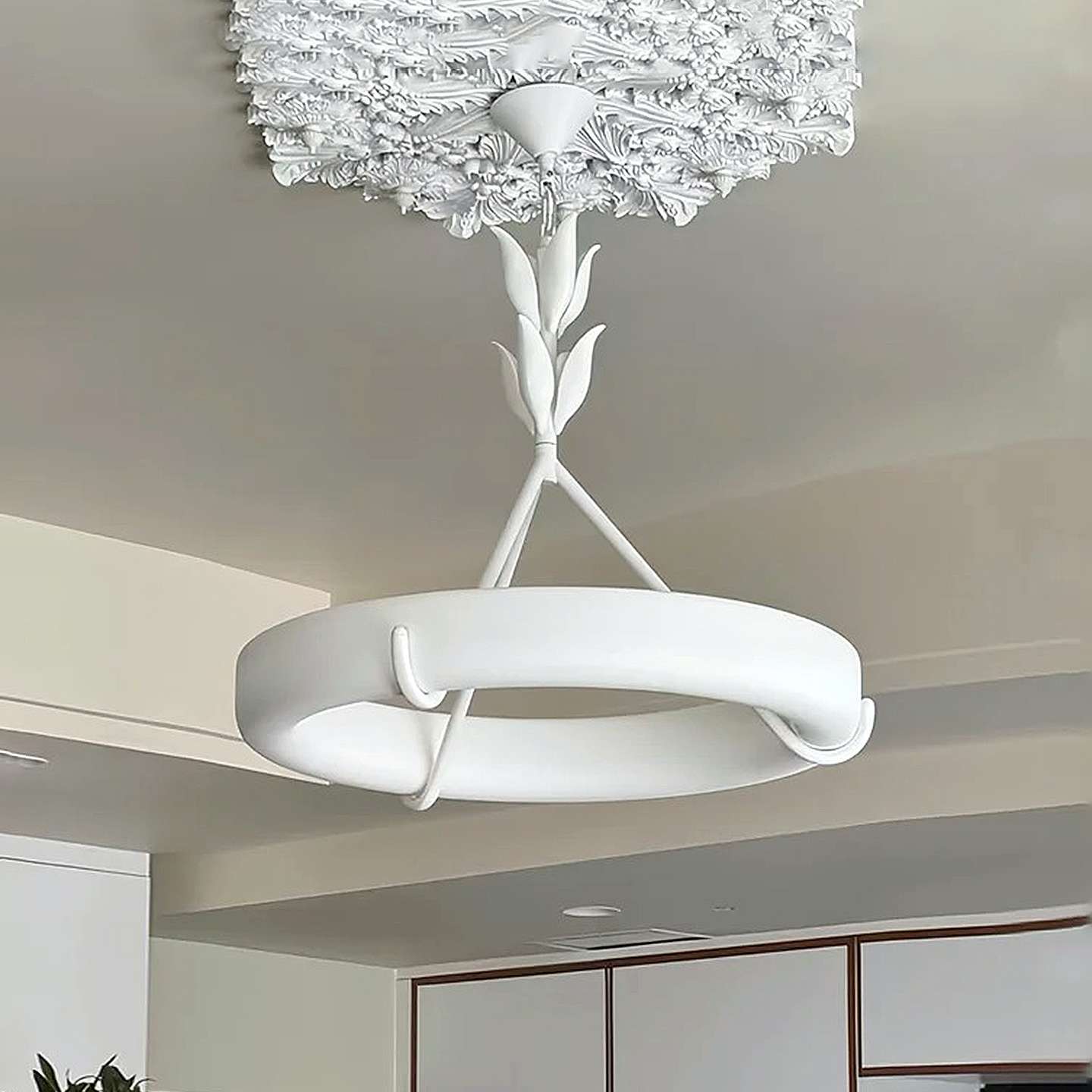 法式Athena Calderone石膏客厅吊灯设计师复古别墅卧室餐厅奶油灯