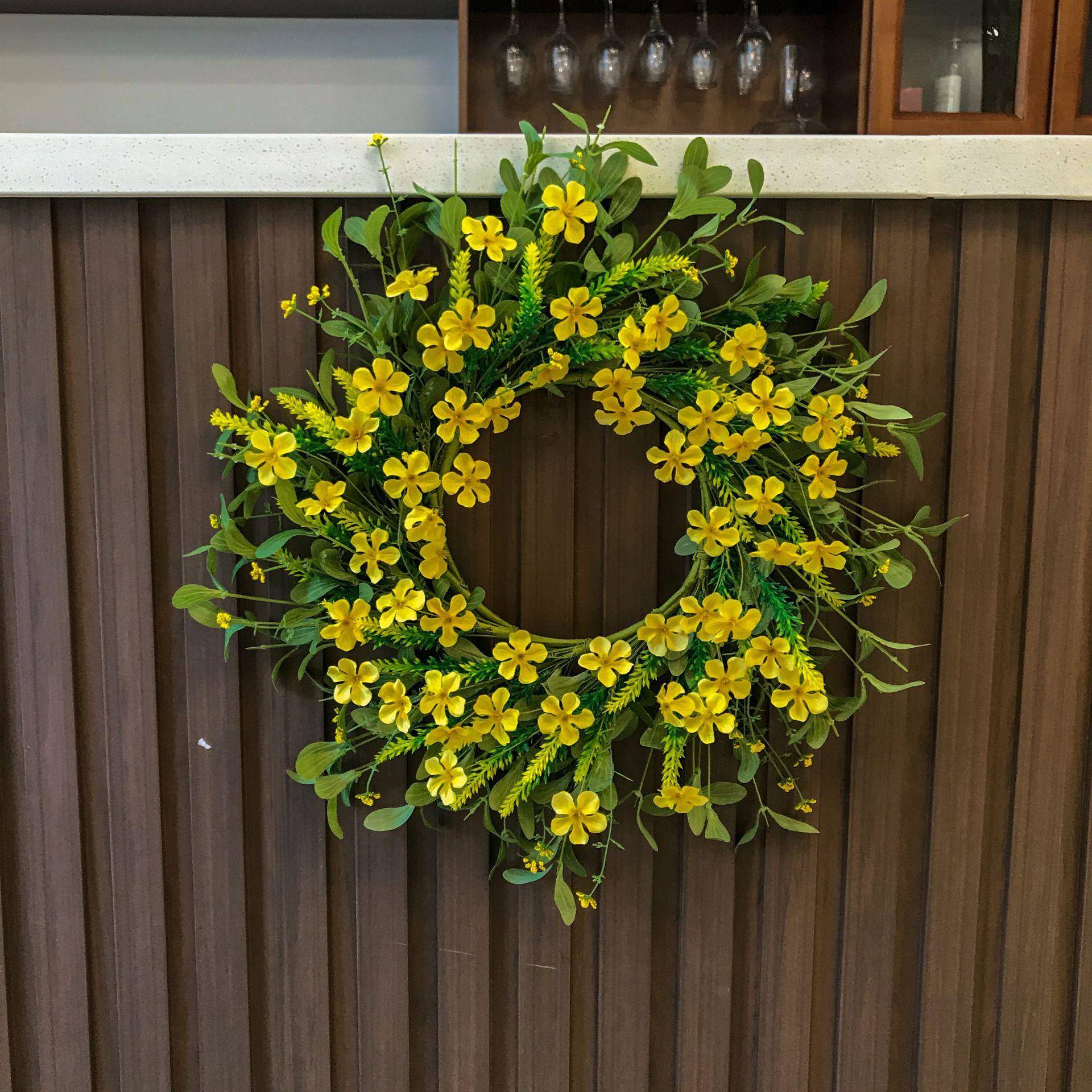 四季装饰花环春天花环简单清新搭配节日庆典花环门挂花环装饰花环