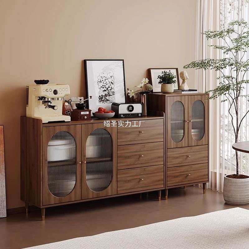 餐边柜高低组合落地靠墙立柜中古客厅玄关置物柜胡桃色收纳储物柜,鲜花速递/花卉仿真/绿植园艺,割草机/草坪机,淘宝优惠券,粉丝福利购,淘宝优惠卷