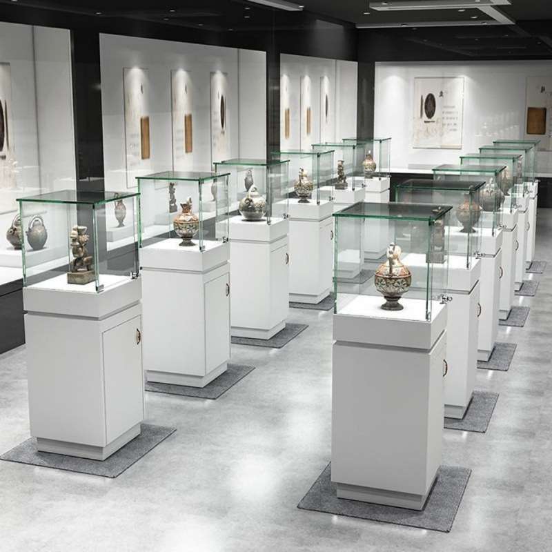 模型展示柜透明玻璃柜台珠宝玉器展览展示博物馆客厅陈列柜古董柜