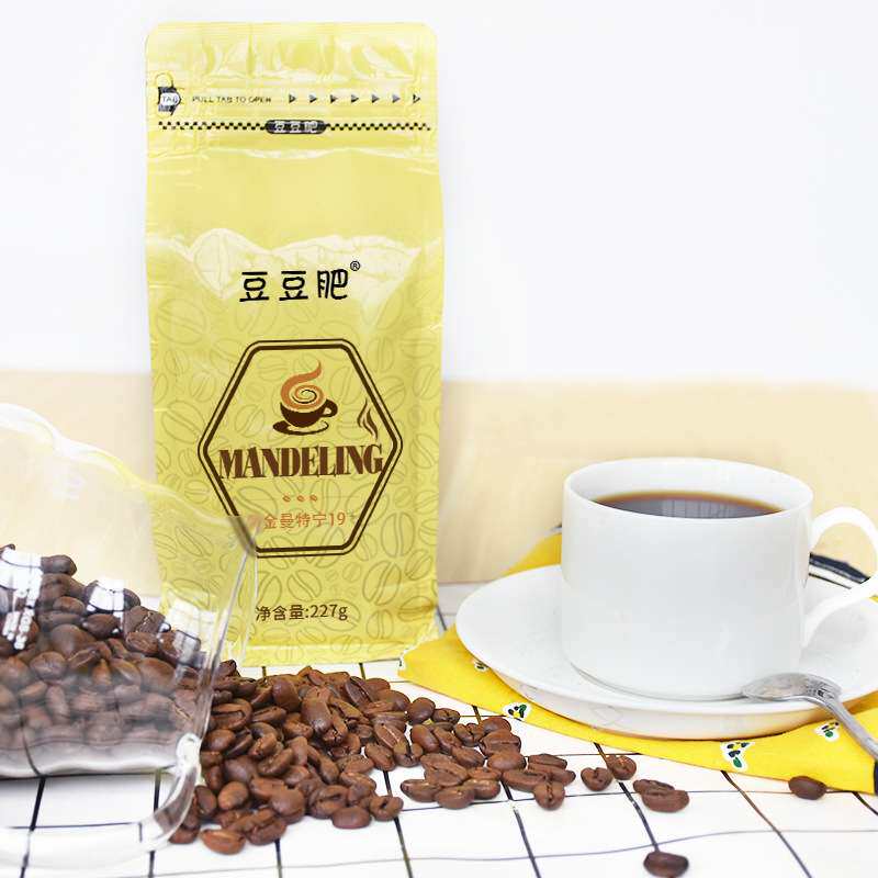 豆豆肥咖啡豆 黑咖啡优质生豆可磨粉19目黄金曼特宁咖啡豆商用