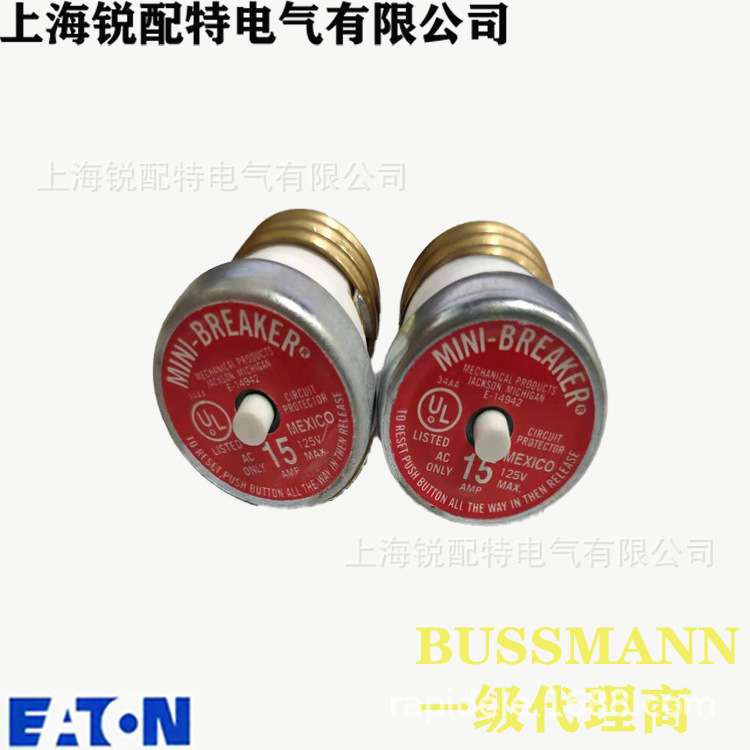 巴斯曼BUSSMANN BP/MB-15 125V15A巴士曼插头保险丝