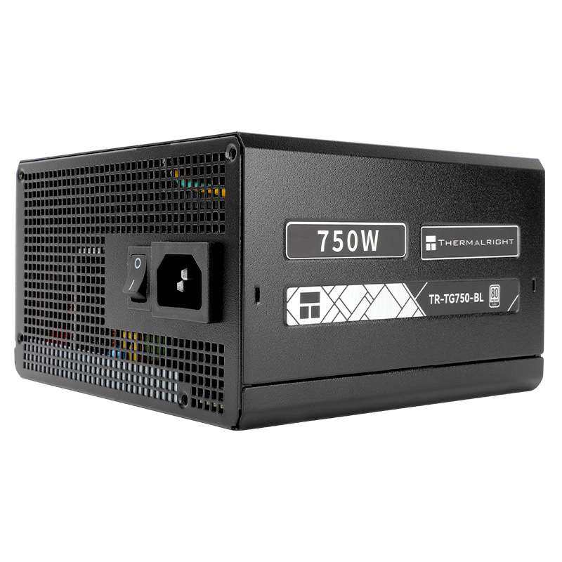 利民TR-TG 750-BL压纹线版金牌全模组台式电脑机箱电源 额定750W